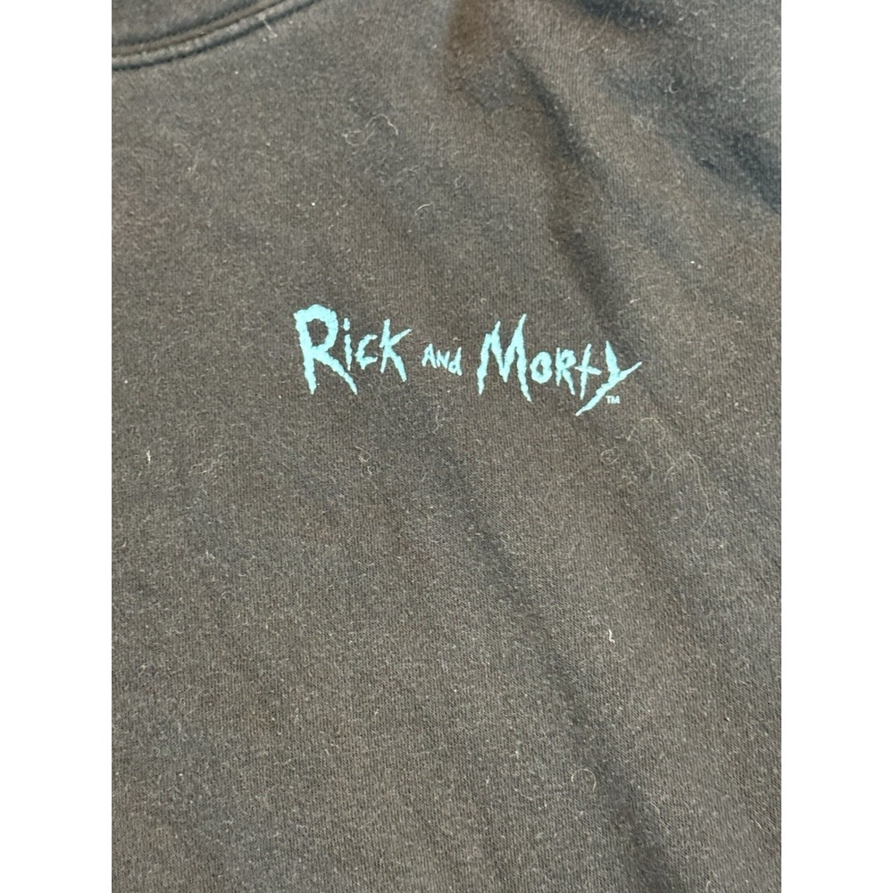 Rick And Morty  Virtual‎ Reality Black Hoodie Size Large Pullover With Pocket - Picture 10 of 16